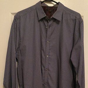 Ted Baker London Size 6 XL Blue Long Sleeve Dress Shirt